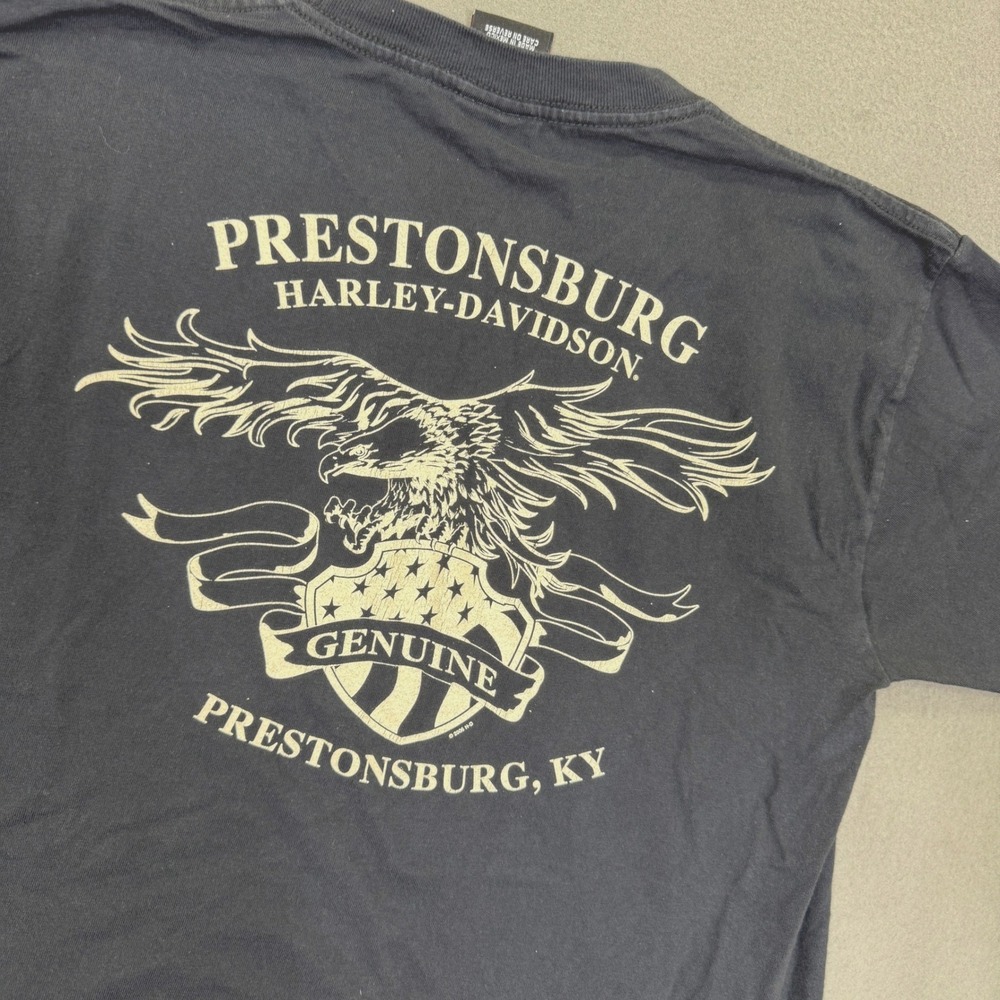 Vintage Harley-Davidson Prestonsburg Eagle Shirt Men M Black Kentucky Biker 2006